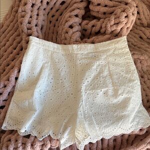 H&M White Eyelet  Shorts